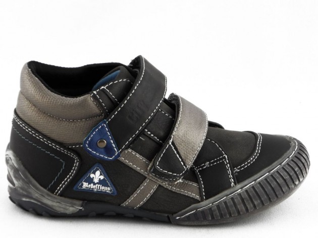 Kinderschoen Hoog Zwart Velcro New 8teen